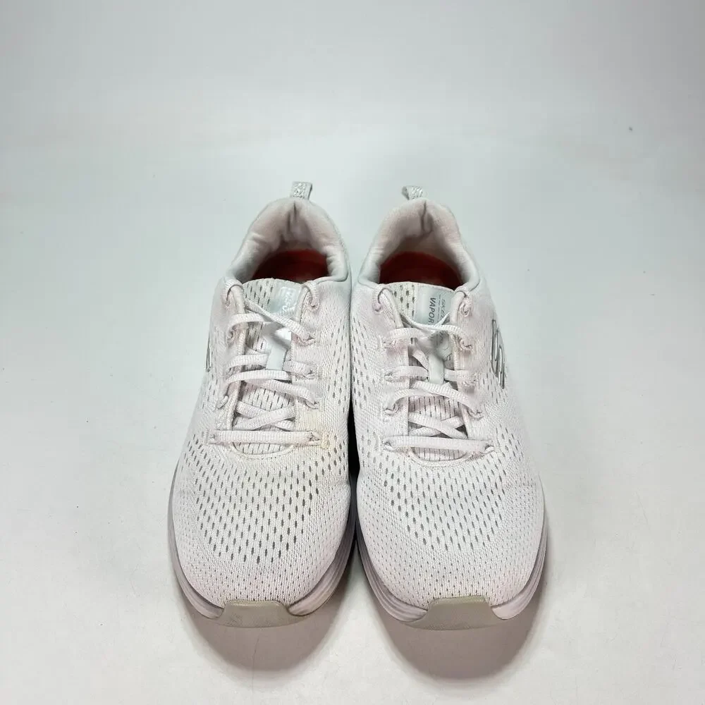 Skechers Vapor Foam Midnight Glimmer White Silver Sneakers 150025 Womens Size 8